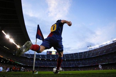 Barcelona corner kick