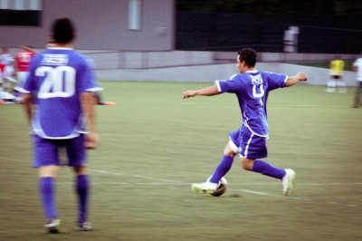 On opening night, El Salvador faced off against Iran. The game ended in a 0-0 tie. (Photo by Sihanouk Mariona)