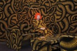 Japanese artist Yaoyi Kusama hallucinatory work is featured in the Elles: SAM exhibit. (Yoyi Kusama, Yellow tree/Living Room, 2010, seen at Aichi Triennale at Nayabashi Venue)