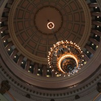 Ceiling of the capitol building's rotunda. (Photo by Quipachtli Martinez)