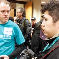 Seattle Globalist reporter Quipachtli Martinez speaks with OneAmerica Communication Director Charlie McAteer. "These people came all over the world to come help make a difference. I value that," McAteer said. 