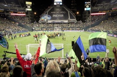 After a Sounders’ victory in 2010 (Photo by Mackenzie Ciesa)