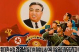 A poster of former North Korean leader Kim il-Sung.