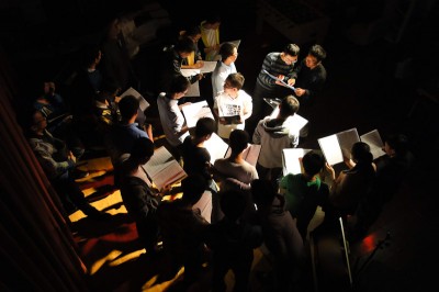Shining Jazzy Chorus rehearsing in Beijing. (Photo courtesy Landy Van Roy)