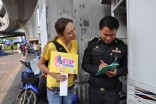 Thai Policeman signing ECPAT's and The Body Shop's 'Stop Sex Trafficking of Children and Young People' campaign petition. (Photo courtesy ECPAT International)