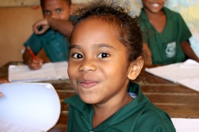 A student in rural Fiji. (Photo courtesy Rise Beyond the Reef)