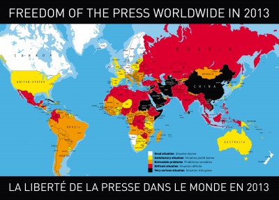 Press freedoms around the world. 