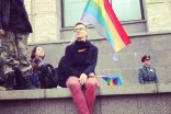 LGBT Activists at a September 2012 anti-Putin rally in Moscow. Photo by Sarah Stuteville.