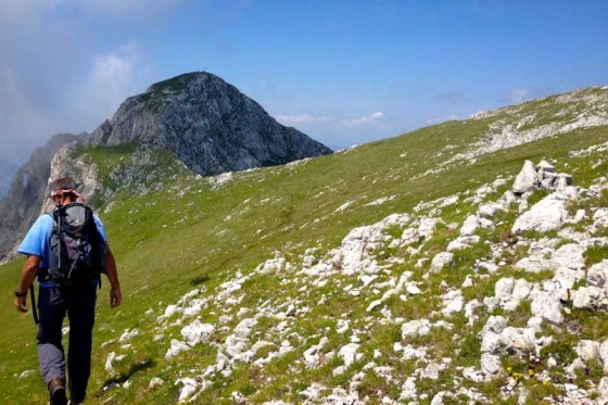 Fikret Kahrovic heading toward the summit of Mount Maglic. (Photo by Anna Callaghan)