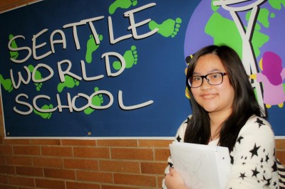 Jia Yin Tan, 16, decided to return to the Seattle World School after two semesters at Franklin. (Photo by Valeria Koulikova)
