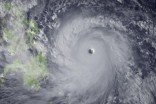 This image taken by the Japan Meteorological Agency on Nov. 7 shows the super typhoon as it approaches the Philippines.
