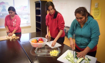 Farm workers in Whatcom County learn to cook healthier meals in classes offered by a Bellingham non-profit. (Photo courtesy Community to Community)