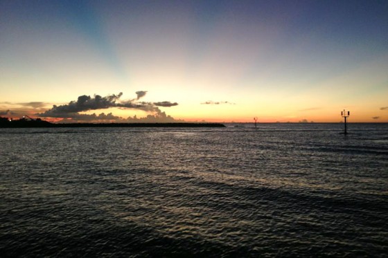 The sun sets in Hagatna, Guam. (Photo by Michelle Conerly)