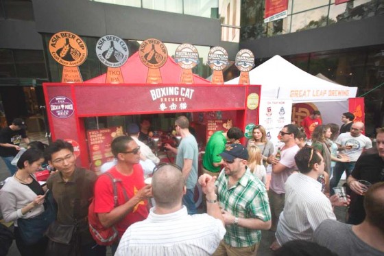 The Boxing Cat booth at last year's Shanghai Beer Week. (Photo courtesy Michael Jordan)