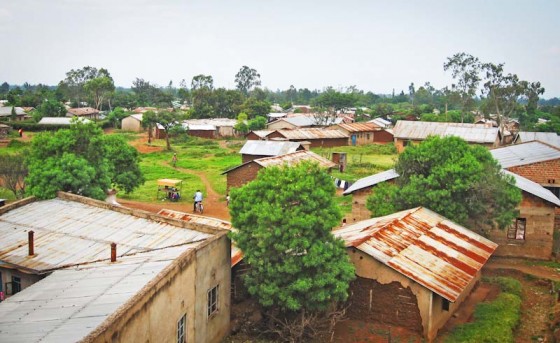 An overhead view of Manyatta, a "slum" in Kisumu, Kenya. (Photo by Simon Okelo)