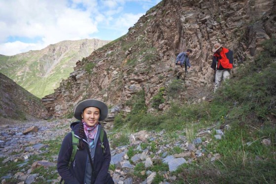 Garfield High School student Alexia Fite tracking leopards in Tibet with the Trust last summer. (Photo courtesy Alexia Fite)