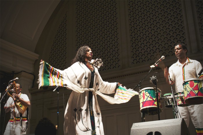 The Krar Collective performs a traditional dance of Tigray. (Photo by Aida Solomon) 