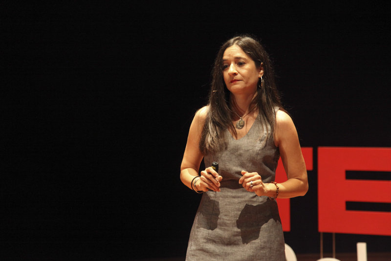 Food Empowerment Project founder Lauren Ornelas speaks at a TEDx conference in San Francisco. (Photo courtesy of Lauren Ornelas)