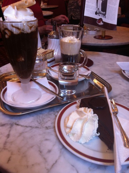 Coffee tip pic (Melange coffee drink popular in Viennese cafes) photo courtesy of Tori Hartman