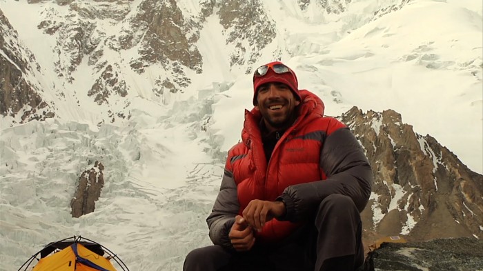 Fabrizio Zangrilli relaxes at the base camp of K2, preparing for an interview with Dave Ohlson’s to be featured in his documentary K2: Siren of the Himalayas. (Photo courtesy of Dave Ohlson)