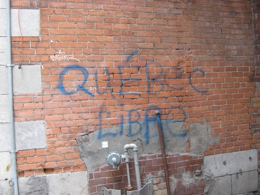 Graffitti reading "Free Québec." (Photo by vomsorb via Flickr)