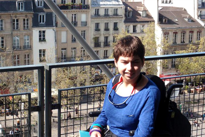 Author Hannah Langlie on her visit to Paris. (Photo courtesy of Hannah Langlie)