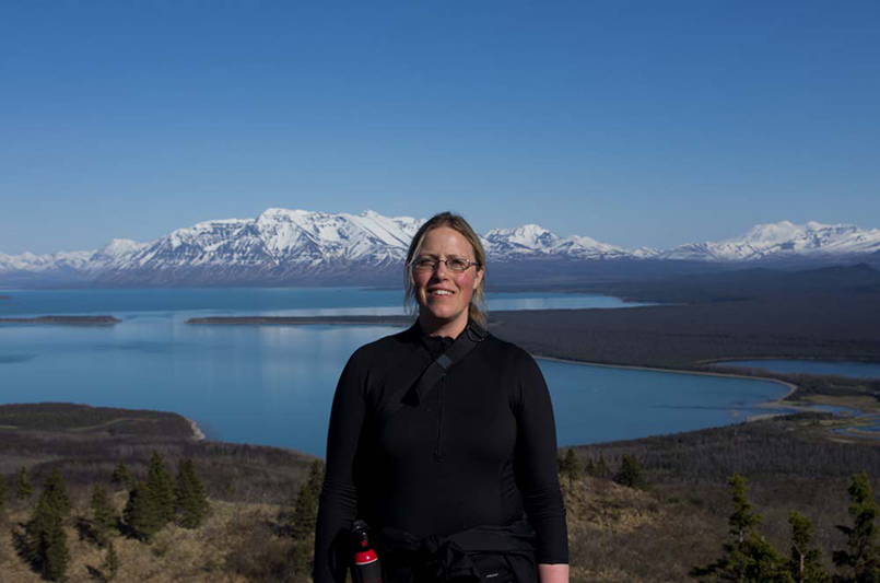 Corinna Welzenbach in Katmai National Park, Alaska. (Photo by National Park Service)