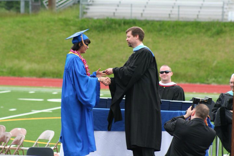 The author graduated in the top 1% of her class at Bellevue High School. (Photo by Melanie Hassler)