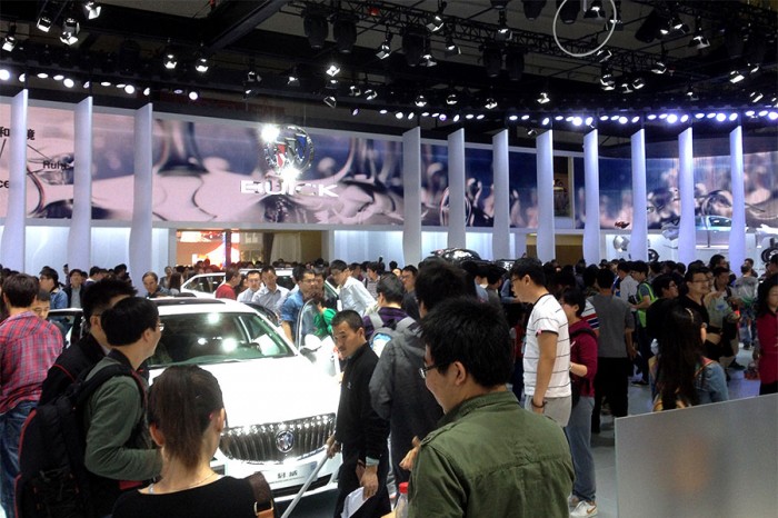 Buicks on display during a Beijing car show. (Photo by Abbie VanSickle)