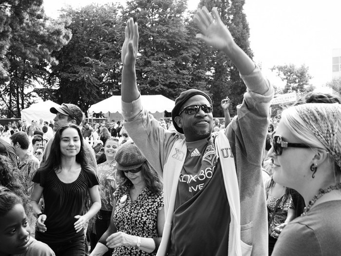 The crowd gets down at Folklife 2013. (Photo by Piper Hanson)
