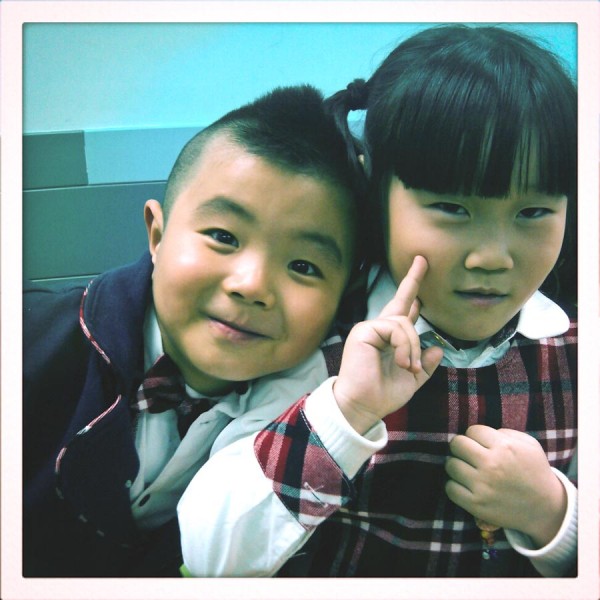 Two students in the age 5-7 class. (Photo by Allison Reibel)