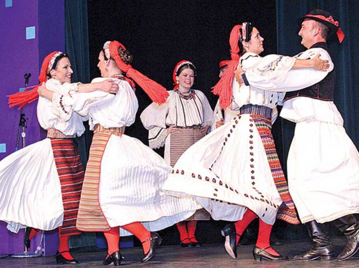 Anacortes-based group, Vela Luka Croatian Dance Ensemble, are a regular act at Folklife. Here, they perform at the annual Spring Festa in Skagit County, another one of their regular annual gigs. (Photo from www.goskagit.com)  
