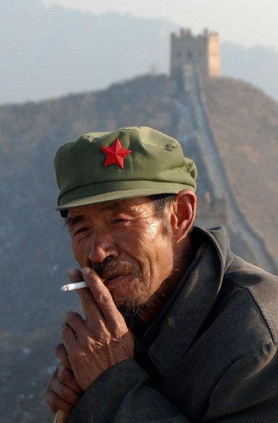 350 million people in China smoke cigarettes.