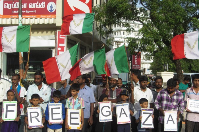 Demonstration for Gaza in Coimbatore, India. (Photo by Welfare Party via Flickr)