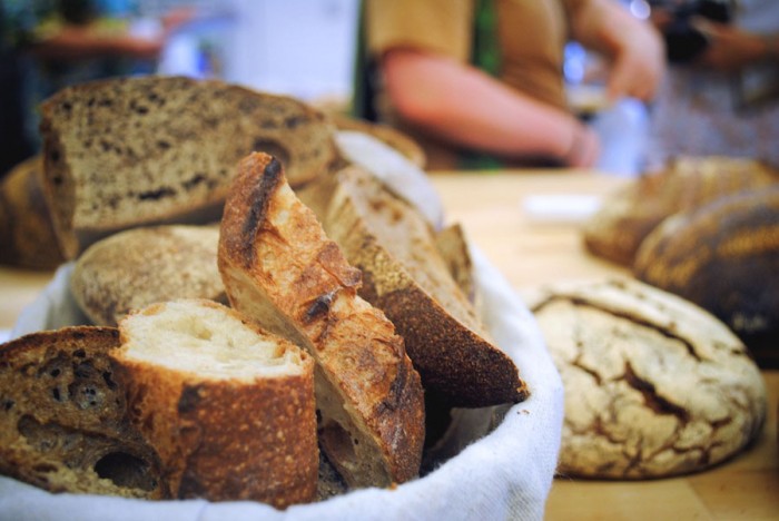 Bread prepared for a workshop at The Grain Gathering. (Photo by Anna Goren)