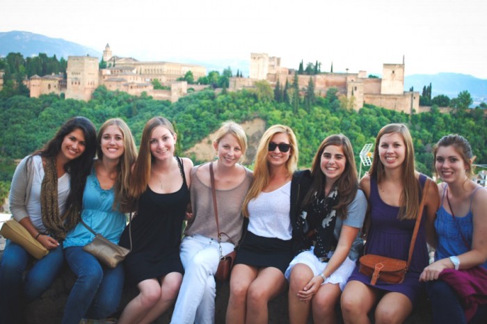 Promotional material for an International Studies Abroad program in Spain reflects the demographics that dominate study abroad overall.