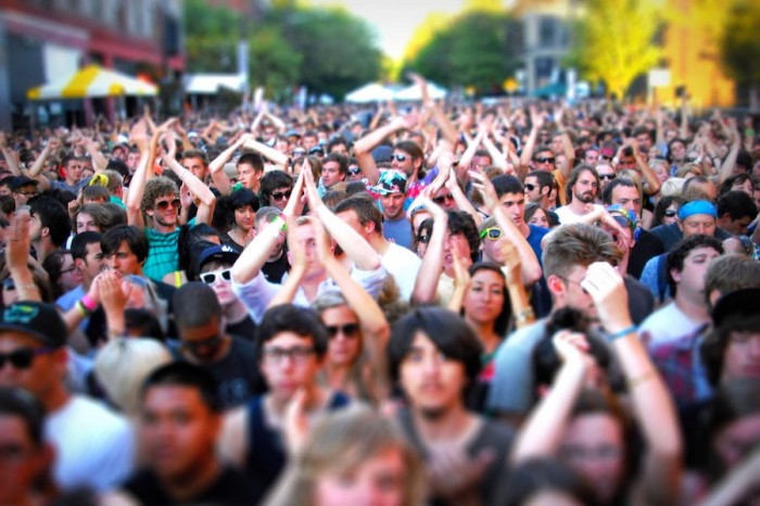 The sea of white at the Capitol Hill Block Party. (Photo by Bjørn Giesenbauer)