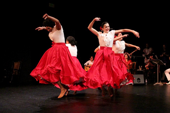 Dancers perform a traditional Peruvian number last December at Langston Hughes Performing Arts Institute. (Photo by Aida Solomon)