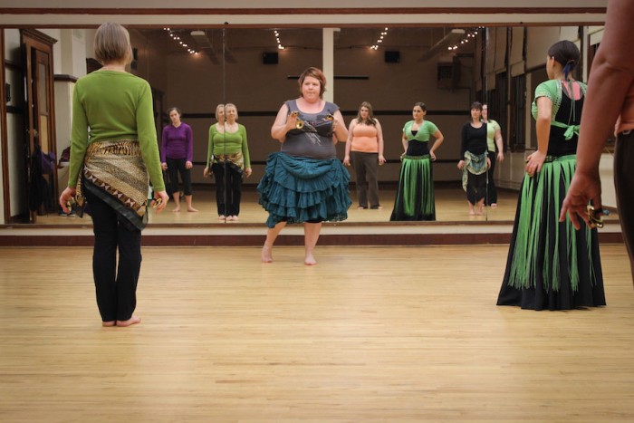 Shay Moore teaches American Tribal Style belly dance at the Phinney Neighborhood Center. (Photo by Dominique Etzel)