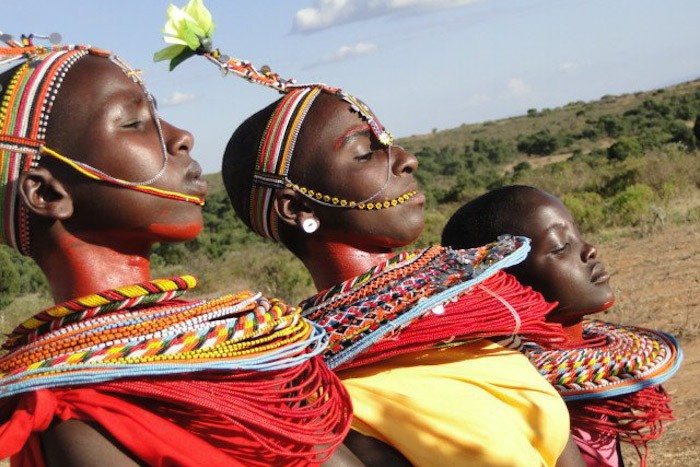 Maasai girls dance during an alternative to female genital mutilation in Esiteti, southern Kenya (Photo by Samuel Siriria)