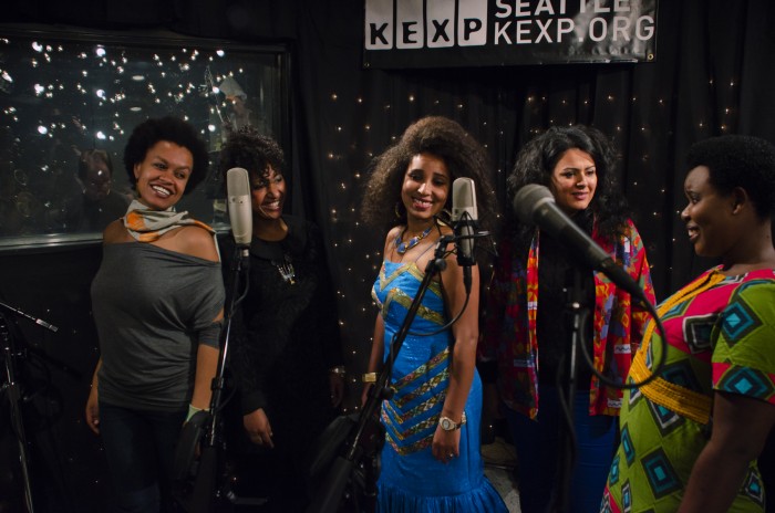 The Nile Project performs for KEXP's 'Immigrant Project.' (Photo by Eric Gonzalez Alfaro, courtesy KEXP.)