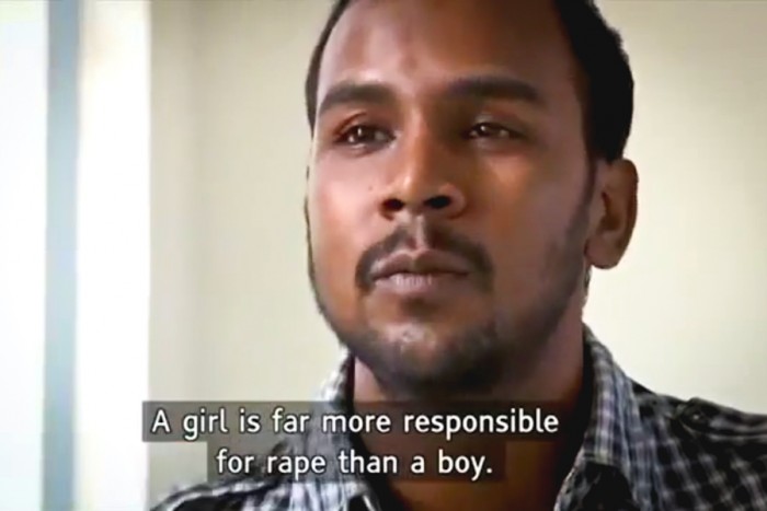 Mukesh Singh, convicted and sentenced to death for the 2012 gang rape of a woman in New Delhi, in a still from the BBC film "India's Daughter."