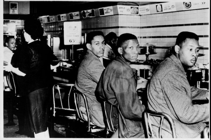 The 1960 sit-in at a whites-only lunch counter in Greensboro, NC is often cited as the beginning of the civil rights movement. At the time many white Greensboro residents considered themselves racially progressive. (Photo from Library of Congress)
