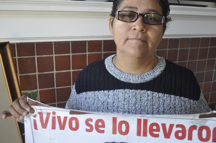 Blanca Luz Nava Vélez is the mother of Jorge Alvarez Nava, a 19-year-old who had just begun teaching school in Ayotzinapa when he went missing in September. (Photo by Janelle Retka)
