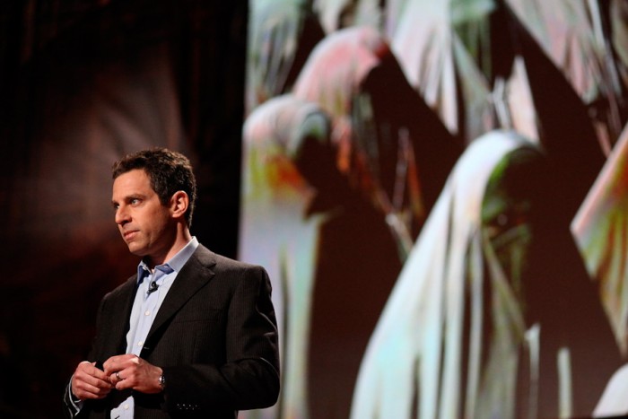Philosopher and neuroscientist Sam Harris, seen here presenting at a TED conference in 2010, is one of America's most outspoken critics of religion. (Photo by Steve Jurvetson)