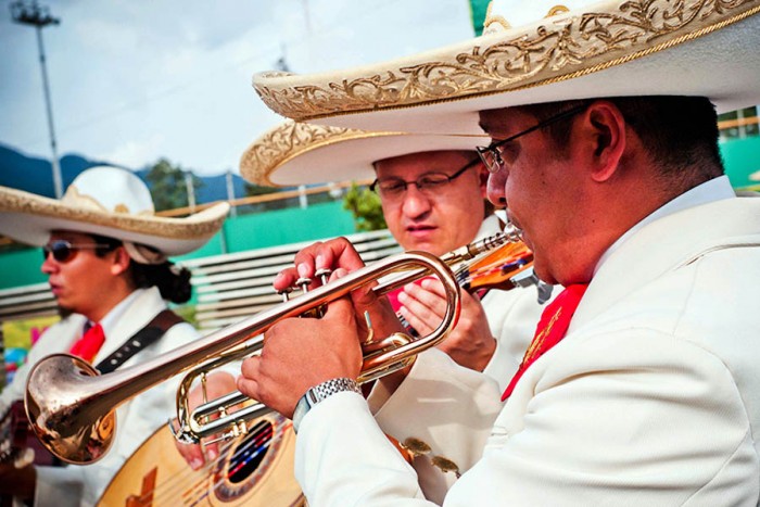 A mariachi band performs at a Cinco de Mayo party (Photo from Flickr via <a href="http://www.flickr.com/photos/28486074@N08/7117217047/">U.S. Army Korea</a>)