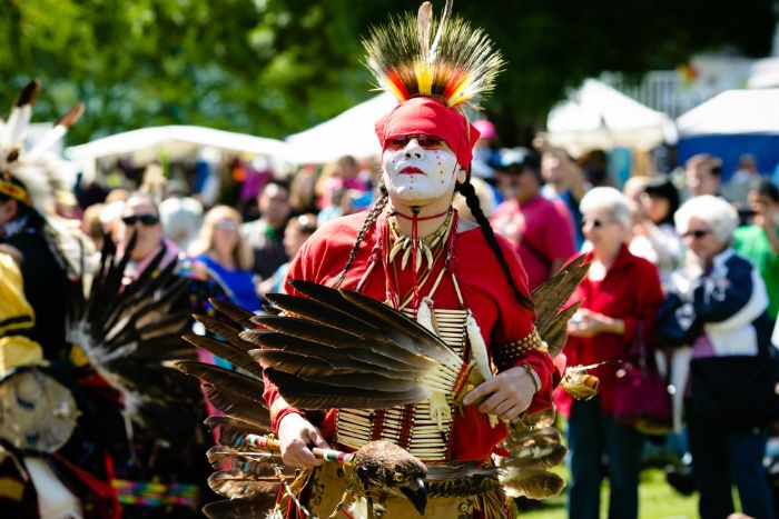 Join in a traditional powwow at Folklife Festival this year put on by "Welcome to our Native Land" (Photo from nwfolklife.org).