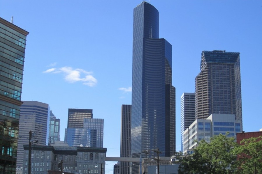 Columbia Center, as seen from the International District. (Photo by SounderBruce via Flickr.)