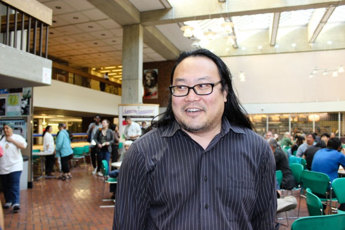 Ken Matsudaira, curator of M. Rosetta Hunter Art Gallery at Seattle Central. (Photo by Alia Marsha.)