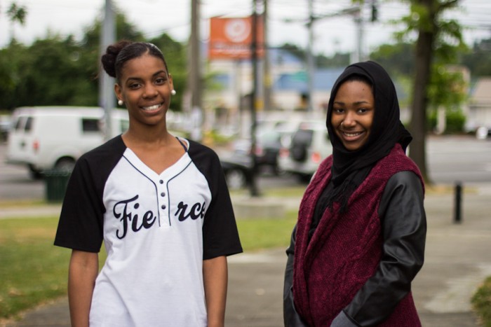 ​Nubia Simpson, 17 (left) and Omera Abdirahman, 16 (right) 